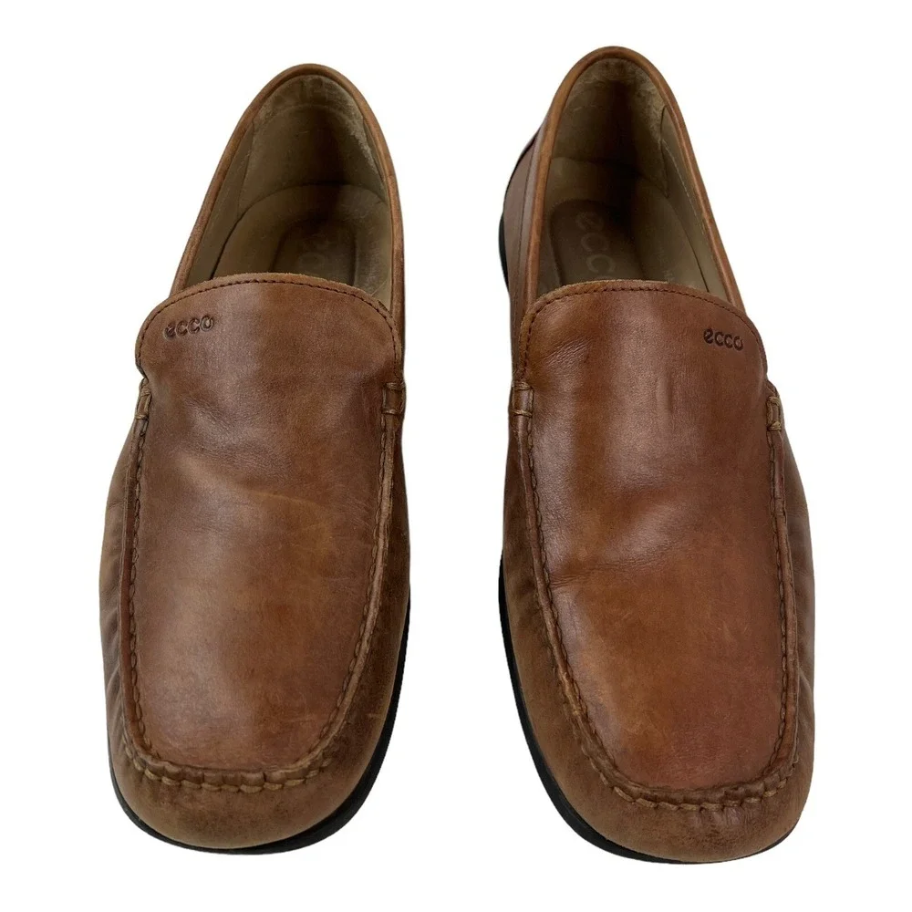 Ecco Brown Pleasant Slip On Drivers Loafer Shoes Mens Size EU 43 US‎ 10